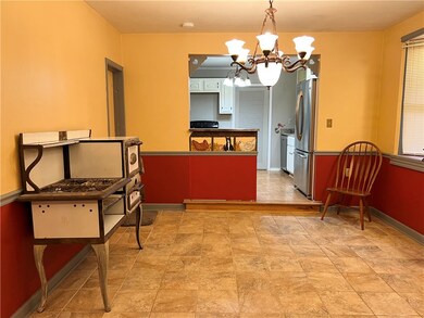 Spacious dining room off of kitchen.