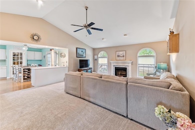 Living room open to kitchen