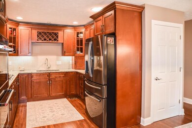 The kitchen has a pantry.