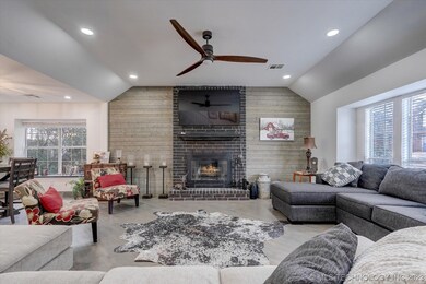 Woodburning fireplace