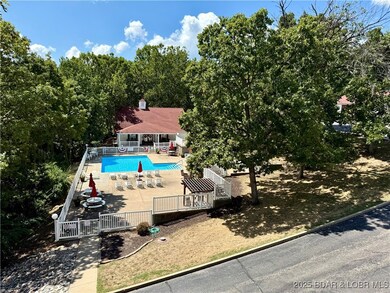 View of pool area from condo