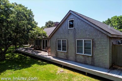 The back deck takes advantage of the water views.