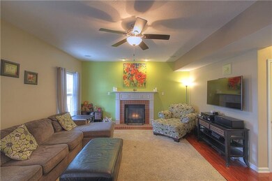The family room is 20' X 15' and features a gas fi