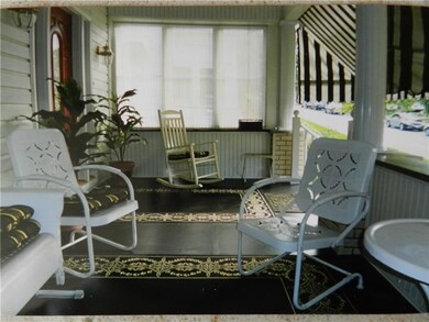 Front porch, ceiling fan is above