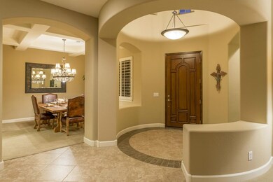 Grand Arched Foyer with Soaring Ceiling