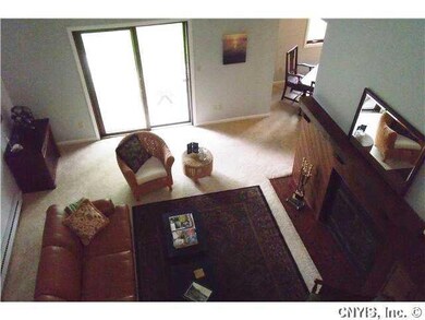 Living Room Looking downstairs from the upper leve