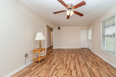 Coat closet by living room door