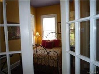 Bedroom/ office off living room, features large cl
