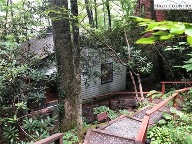 These are the back steps going up to Hemlock Road.