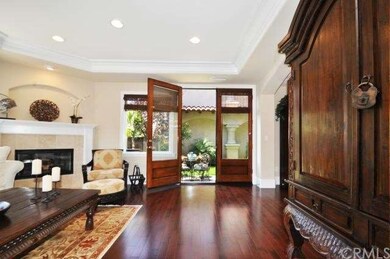 View of rear yard through french doors