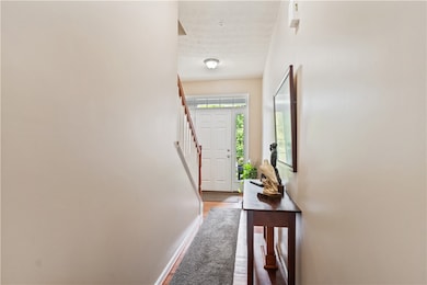 The entry hallway is a great place to greet family