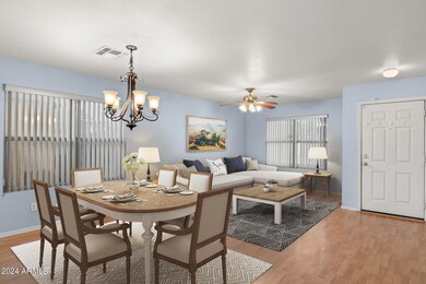 Living Room/Dining - Staged