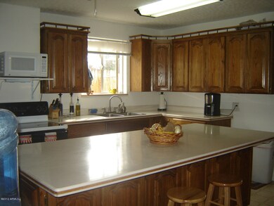 Spacious kitchen with hugh island