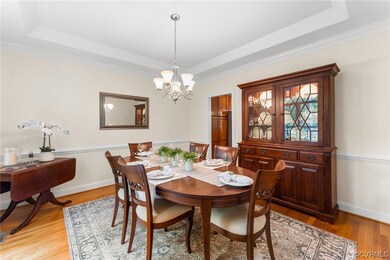 Formal Dining room with tray ceiling