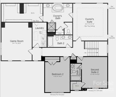 Structural options added at 9039 Ellery Channing Drive include: second suite, tray ceilings in dining and owner's suite, fireplace, rear covered outdoor living, shower at first floor guest suite, tankless water heater, shower ledge at owner's bath, study, additional window at gathering, and gourmet kitchen.