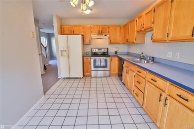Kitchen view from rear sliding doors