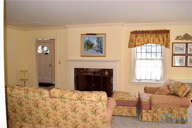 Living room with fireplace