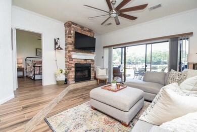 Light and Bright Family Room with great view of the lake.
