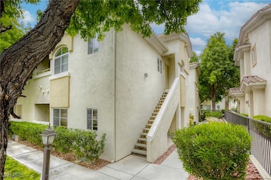 View of home's exterior featuring stucco siding, s
