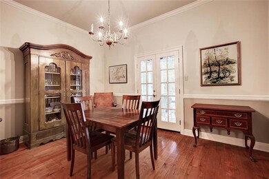 The french doors lead from your formal dining into
