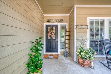 Extended covered front porch