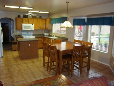 Kitchen with island and breakfast nook