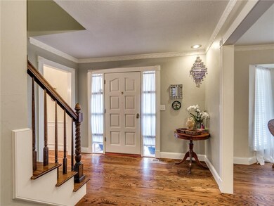 Entry is generous with room for two entry tables a
