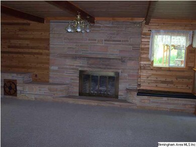 Fireplace in living/dining area