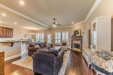 Beautiful floors and gas fireplace