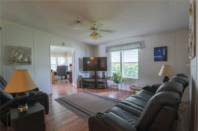 This is the living room.  Part of the office can b