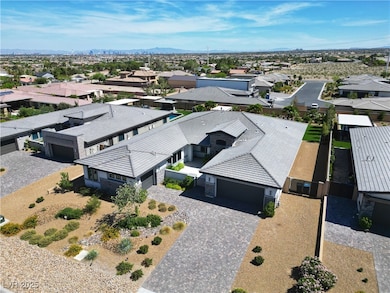 Aerial view of residential area