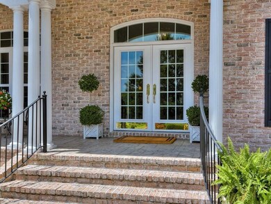Porch and wide stairway