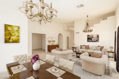 Virtually staged living dining