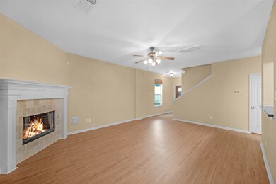 New tile around elegant fireplace.