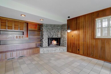 Clairmont Court family room fireplace