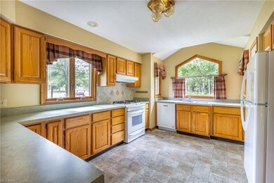 Kitchen has lots of natural light, and solid wood 