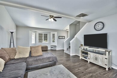 Easy to maintain flooring extends throughout livin