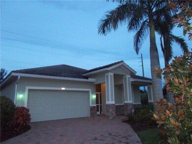 Front view at dusk