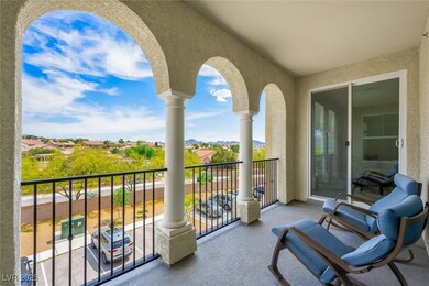 View of balcony and gorgeous green mountain landsc