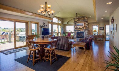 Dining area leading to entertaining deck