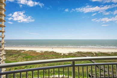 The view from the beachfront balcony, facing south