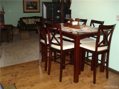 Dining Room. Dining area has view to yard and deck