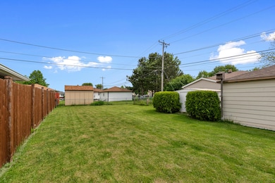 Large backyard facing end of lot.