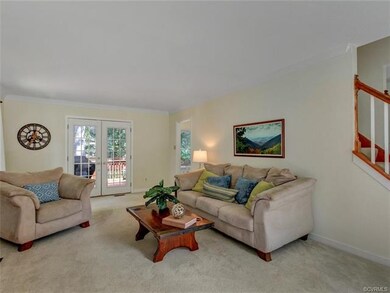 The Family room runs the length of the house with 