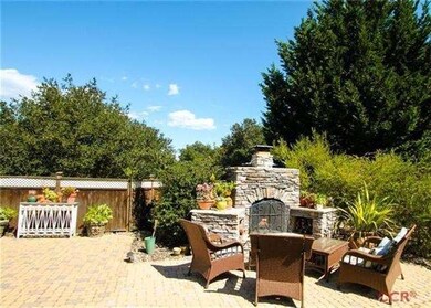 BBQ area with fireplace