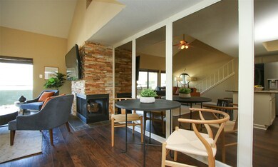 DINING SPOT:  The large open living area has room