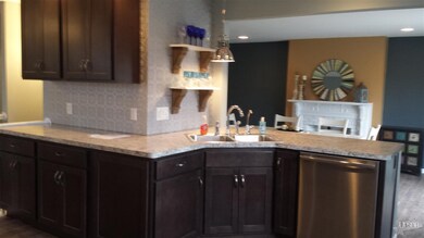 View of Kitchen looking into living/dining area