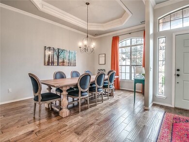 Formal Dining with updated lighting & trey ceiling!
