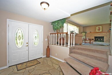 French doors invite you in.