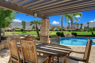 TRELISSED POOL SIDE DINING TO POOL AND V